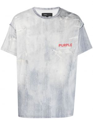 Tričko s oděrkami s potiskem Purple Brand