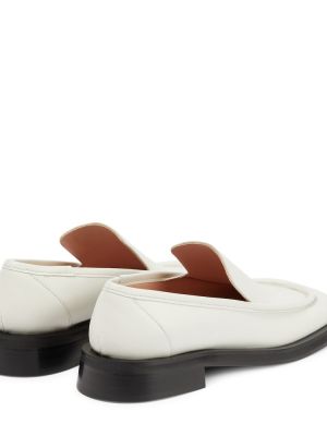 Pantofi loafer din piele Gia Borghini alb