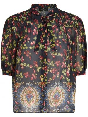 Копринена блуза с принт Etro