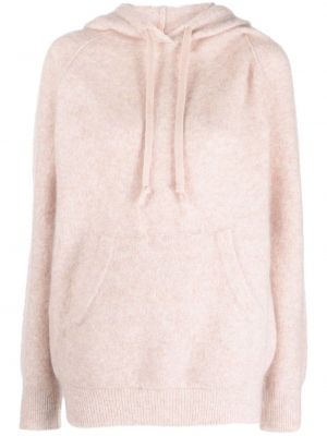 Vilnas kapučdžemperis ar melanža rakstu Acne Studios rozā