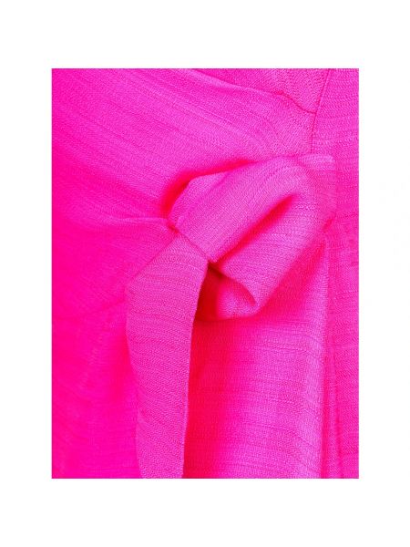 Vestido midi de viscosa Emporio Armani rosa