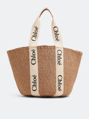 Большая сумка Chloé бежевая