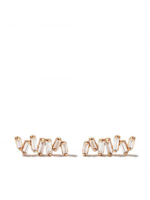 Rožinio aukso auskarai su spygliais Suzanne Kalan