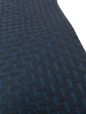 Jedwabny krawat z nadrukiem Giorgio Armani niebieski
