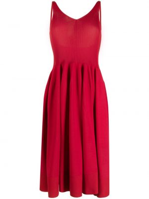 Sukienka midi bez rękawów plisowana Cfcl czerwona