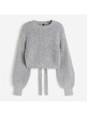 Короткий свитер H&m серый