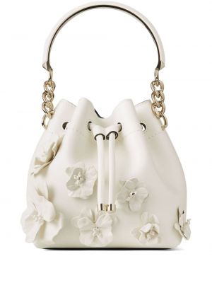 Чанта за ръка на цветя Jimmy Choo бяло