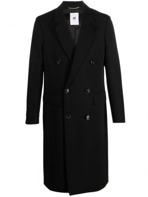 Μάλλινο παλτό Pt Torino μαύρο