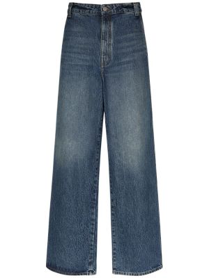 Straight fit džíny s nízkým pasem Khaite modré