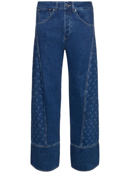 Jeans di cotone baggy Marine Serre blu