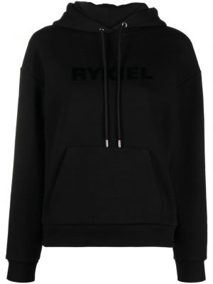 Pamučna hoodie s kapuljačom Sonia Rykiel crna