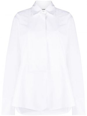 Chemise en coton avec manches longues Jil Sander blanc