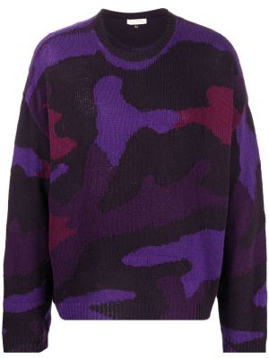 Kamuflažni pulover Valentino Garavani vijolična