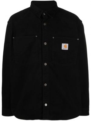 Βαμβακερό πουκάμισο Carhartt Wip μαύρο