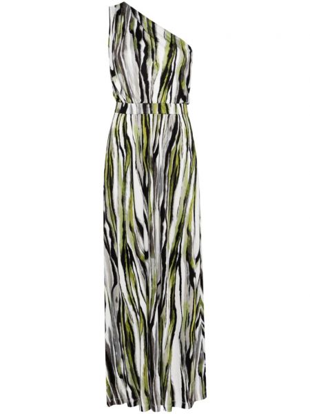 Dlouhé šaty s potlačou s abstraktným vzorom Dvf Diane Von Furstenberg biela
