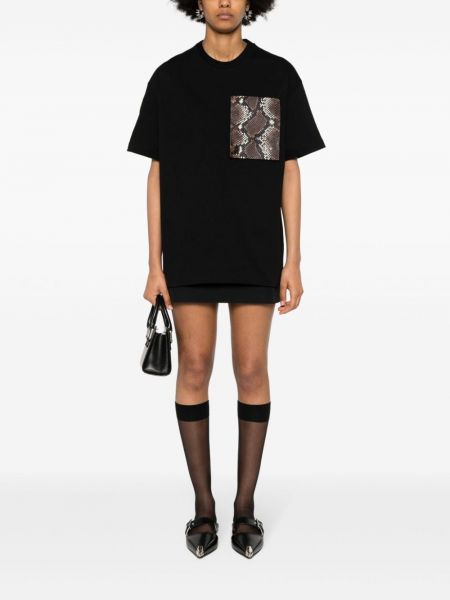 T-shirt aus baumwoll mit taschen Jil Sander schwarz