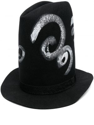 Vlněný klobouk s potiskem s abstraktním vzorem Comme Des Garçons Homme Plus