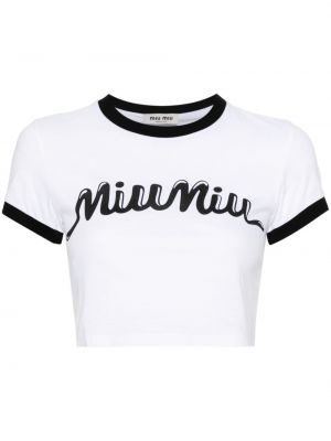 T-shirt à imprimé Miu Miu