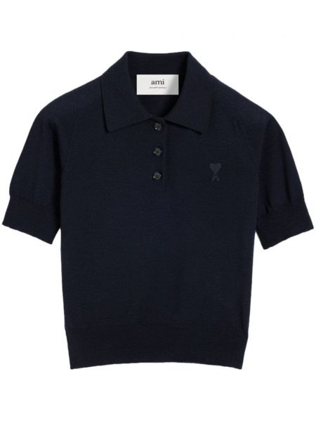 Poloshirt Ami Paris blå