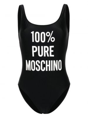 Plavky s potlačou Moschino čierna