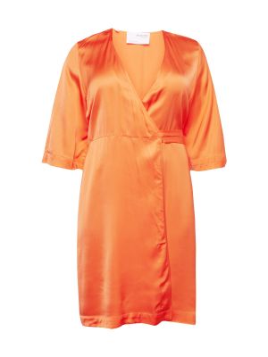 Haljina s kragnom Selected Femme Curve narančasta