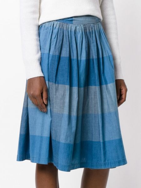 Modré kostkované sukně Issey Miyake Pre-owned