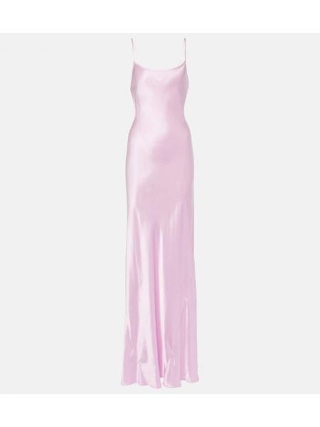 Satīna maksi kleita Victoria Beckham rozā