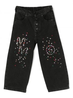 Flared jeans for piger Mm6 Maison Margiela Kids sort