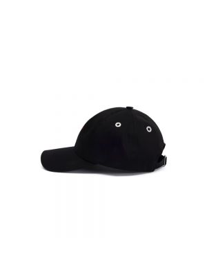 Haftowana czapka wełniana Ami Paris czarna