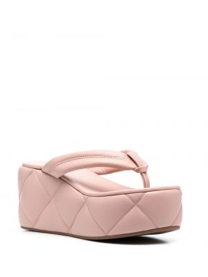 Dygsniuotos sandalai su platforma Le Silla rožinė