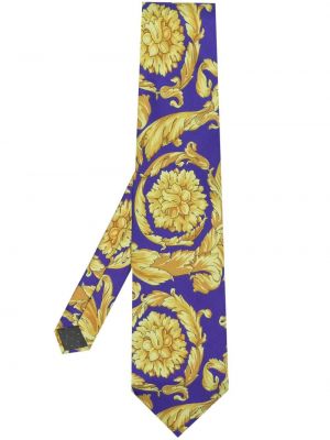 Копринена вратовръзка с принт Versace Pre-owned