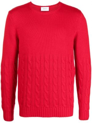 Pull col rond Ports V rouge