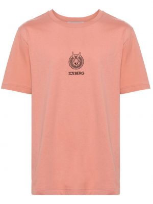 Тениска с принт Iceberg оранжево