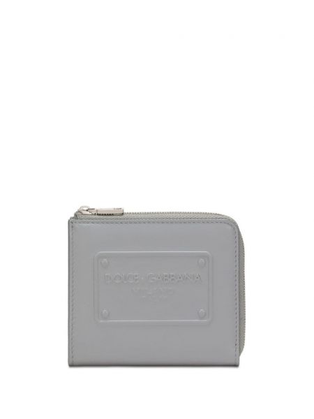 Peňaženka na zips Dolce & Gabbana sivá