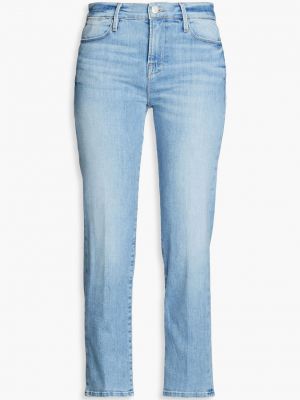 Прямые джинсы с высокой талией Frame синие