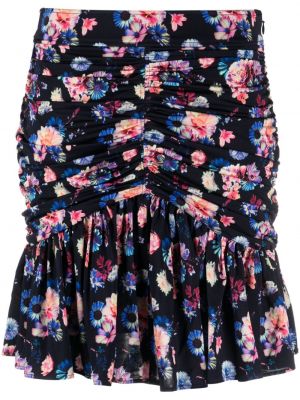 Φλοράλ φούστα mini με σχέδιο Rabanne μπλε