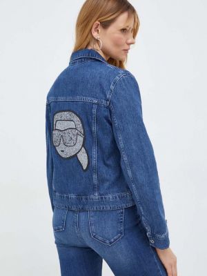Džínová bunda Karl Lagerfeld modrá