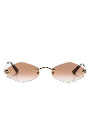 Sonnenbrille mit tiger streifen Cartier Eyewear gold