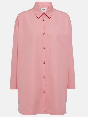 Βαμβακερό πουκάμισο Jil Sander ροζ