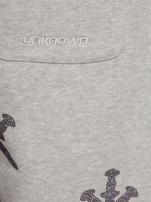 Bavlněné běžecké kalhoty Unknown šedé