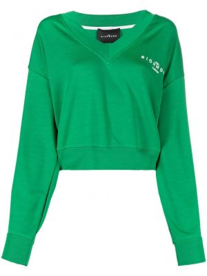 Sweatshirt mit stickerei mit v-ausschnitt John Richmond