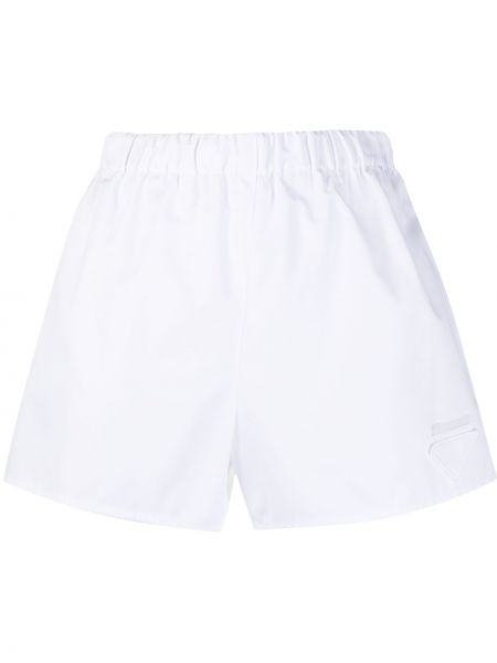 Pantalones cortos de cintura alta Prada blanco