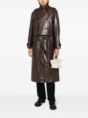 Kožený kabát Rosetta Getty hnědý