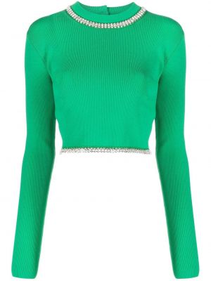 Top tricotate de cristal Paco Rabanne verde