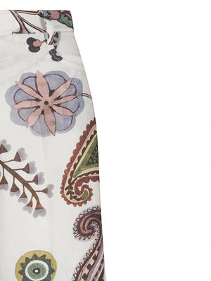 Kalhoty s potiskem s paisley potiskem Silvia Tcherassi bílé
