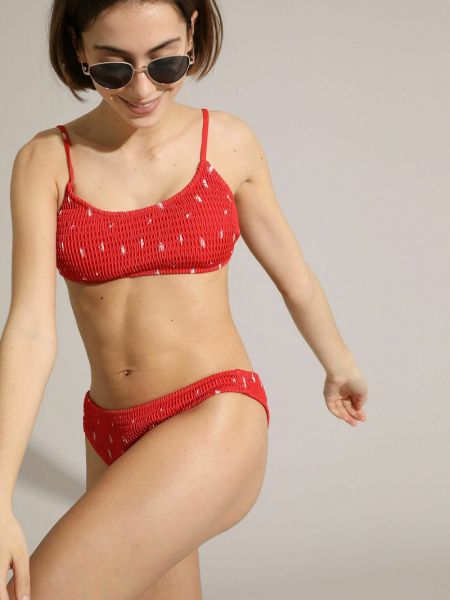 Czerwony bikini Pimkie
