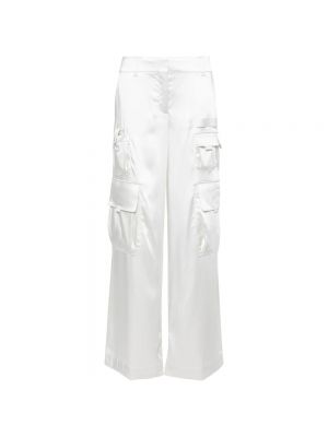 Satynowe spodnie Off-white białe