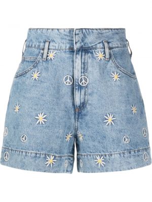 Brodert jeans-shorts Sandro blå