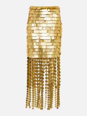 Midi sukně z nylonu Jonathan Simkhai - zlato