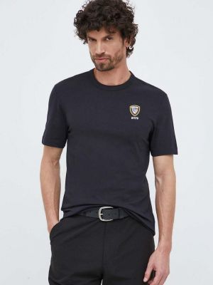 Bavlněné tričko Blauer  , s potiskem - Černá
